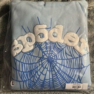 Sp5der web hoodie ‘sky blue’ 

LARGE